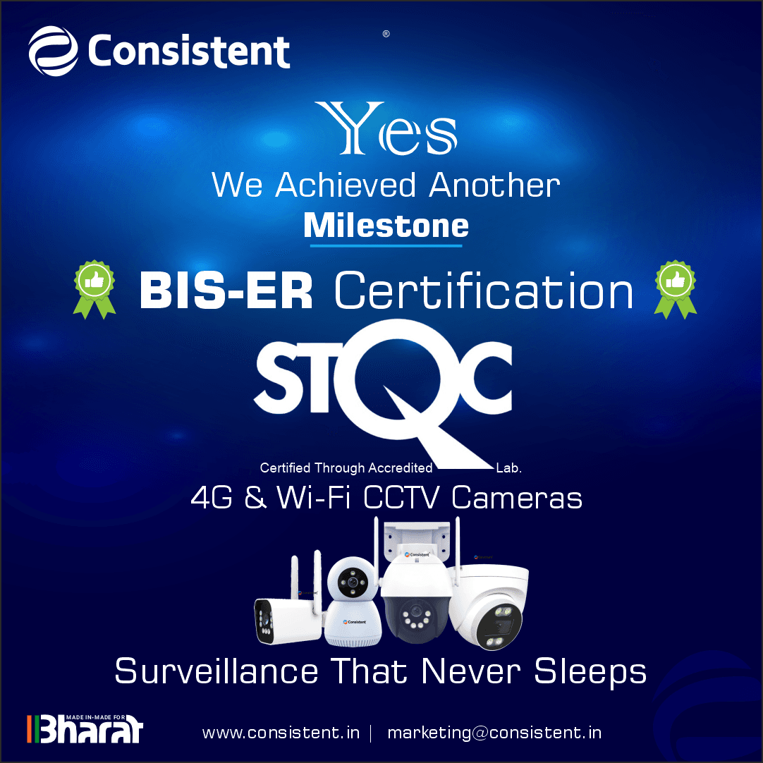 Consistent Infosystems achieves BIS-ER certification for surveillance solutions