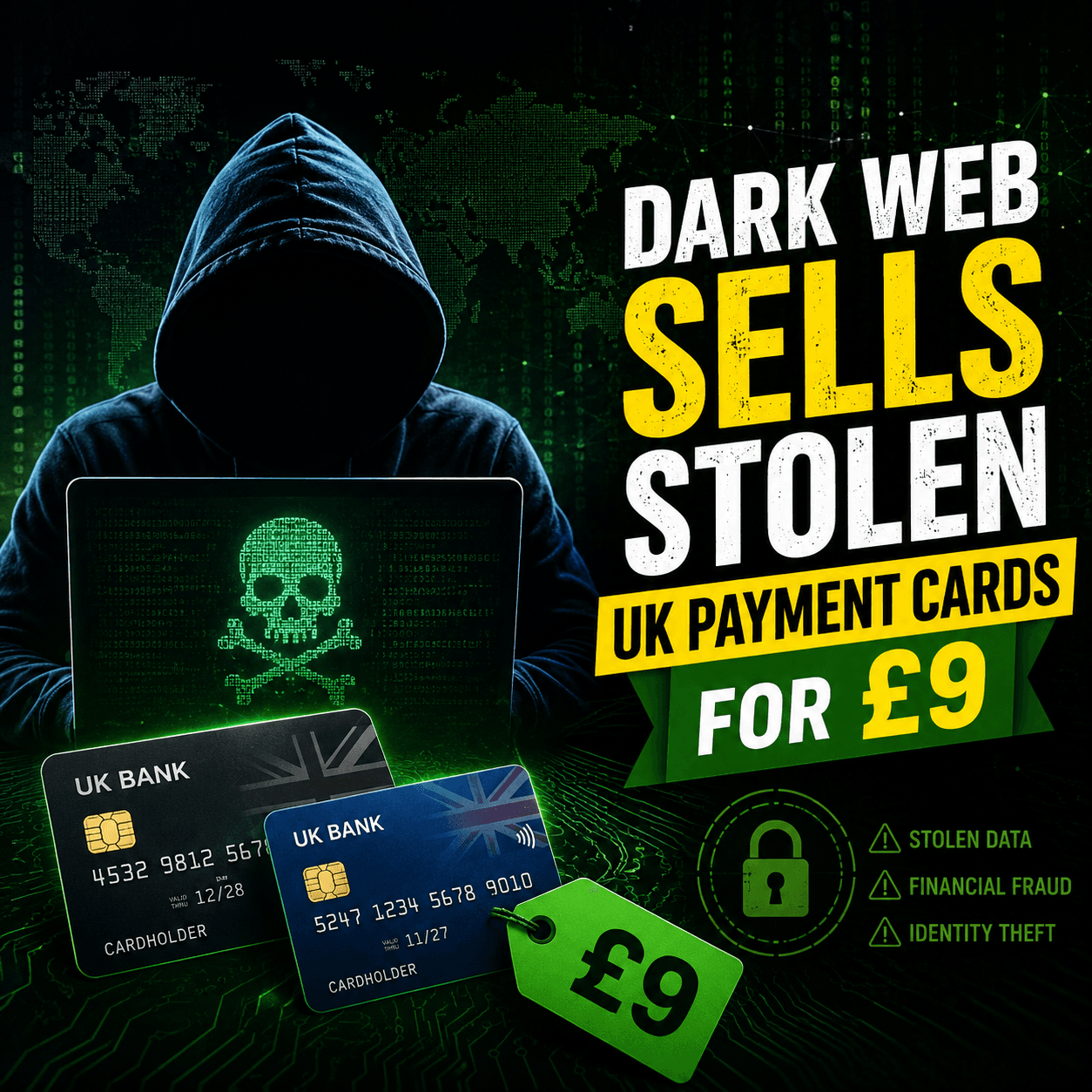 Stolen UK Payment Cards Sold on Dark Web for Just Â£9