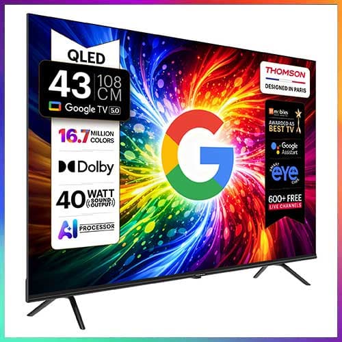 THOMSON launches Google TV 5.0-powered QLED series in India starting at â‚¹10,999