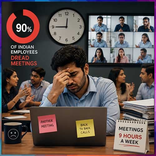 90% of Indian employees dread meetings, spend 9 hours a week in them