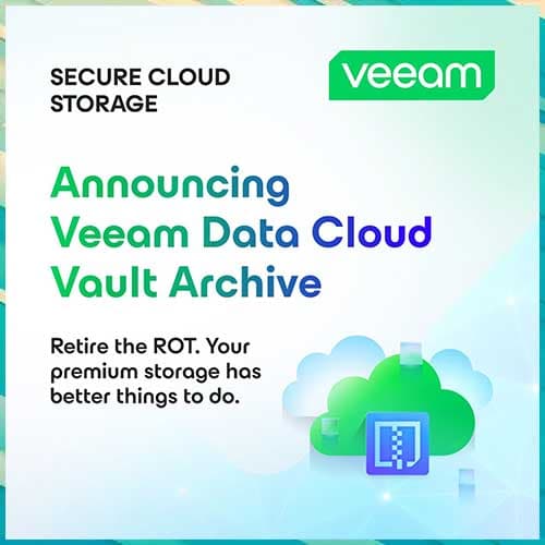 Veeam announces Data Cloud Vault Archive