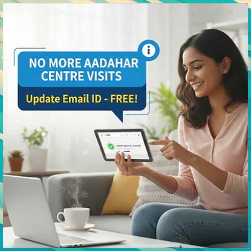 No visits required to Aadhar centre to update email ID