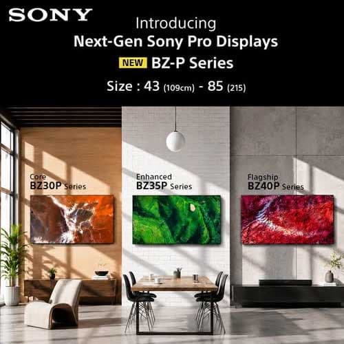 Sony India launches BRAVIA BZ-P Series professional displays with AI-powered XR processing