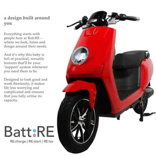 BattRE introduces internet connected electric scooterâ€“BattRE IOT