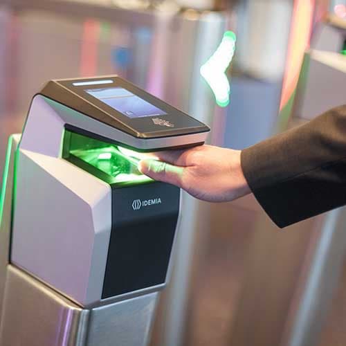 Your new security access code with IDEMIA's MorphoWaveâ„¢ contactless 3D fingerprint scanning technology