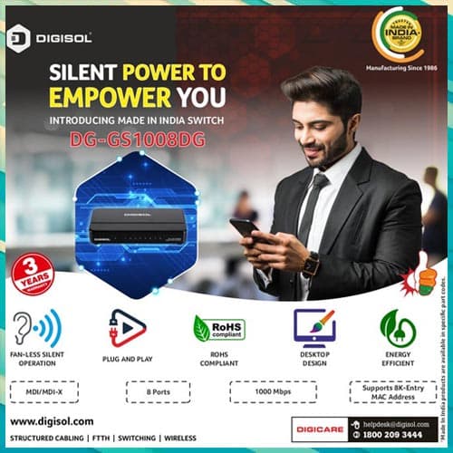 Digisol Extends Made in India Product offerings, Launches Six Made in Switches