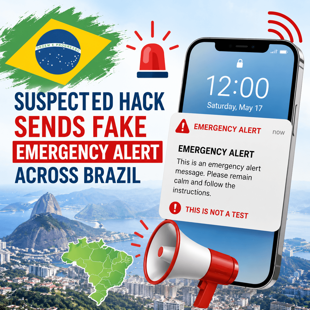 Suspected hack sends fake emergency alert across Brazil