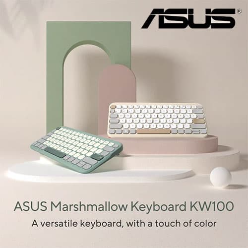 ASUS launches the new Marshmallow Keyboard KW100 and Marshmallow Mouse MD100